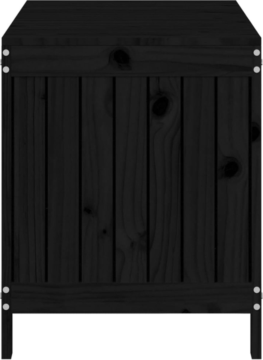 Vidaxl Tuinbox 115x49x60 Cm Massief Grenenhout - Zwart