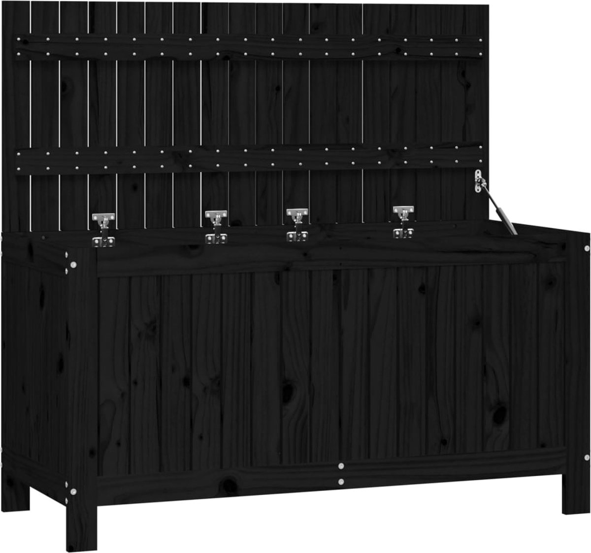 Vidaxl Tuinbox 115x49x60 Cm Massief Grenenhout - Zwart