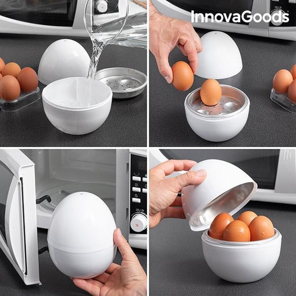 Innovagoods Eierkoker Voor De Magnetron Met Receptenboekje Boilegg