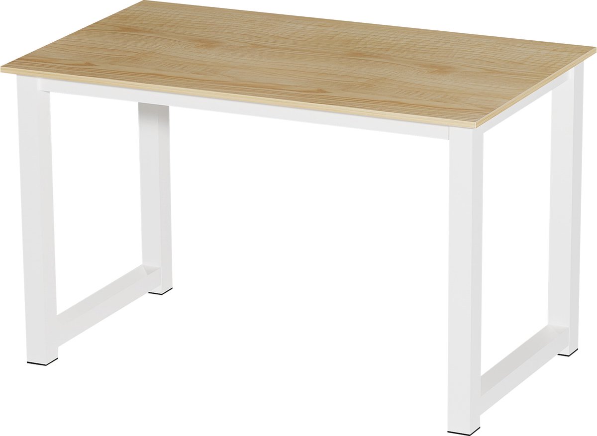 Bureau Tafel - Keukentafel - 110 Cm Breed - Bruin Wit