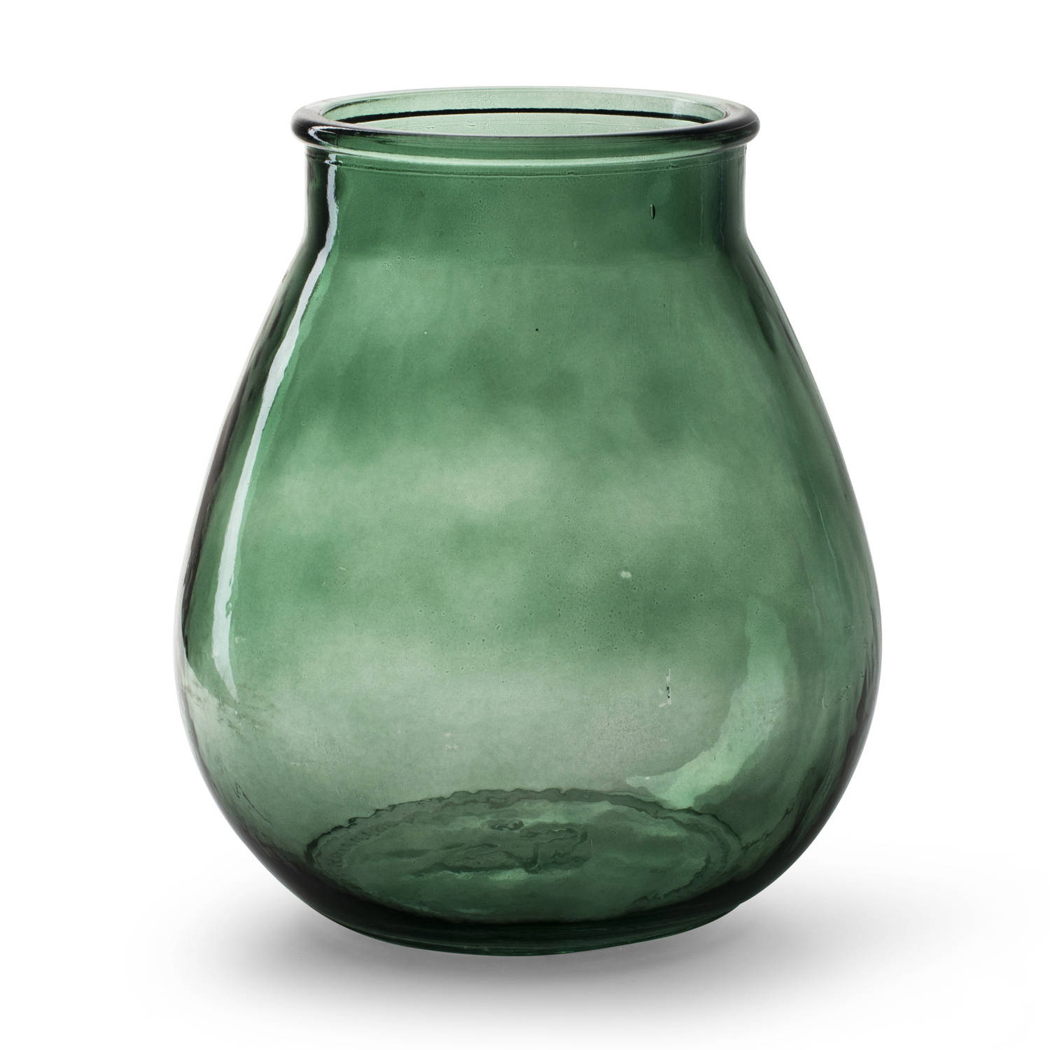 Bloemenvaas Druppel Vorm Type - Mistic/transparant Glas - H22 X D20 Cm - Vazen - Groen