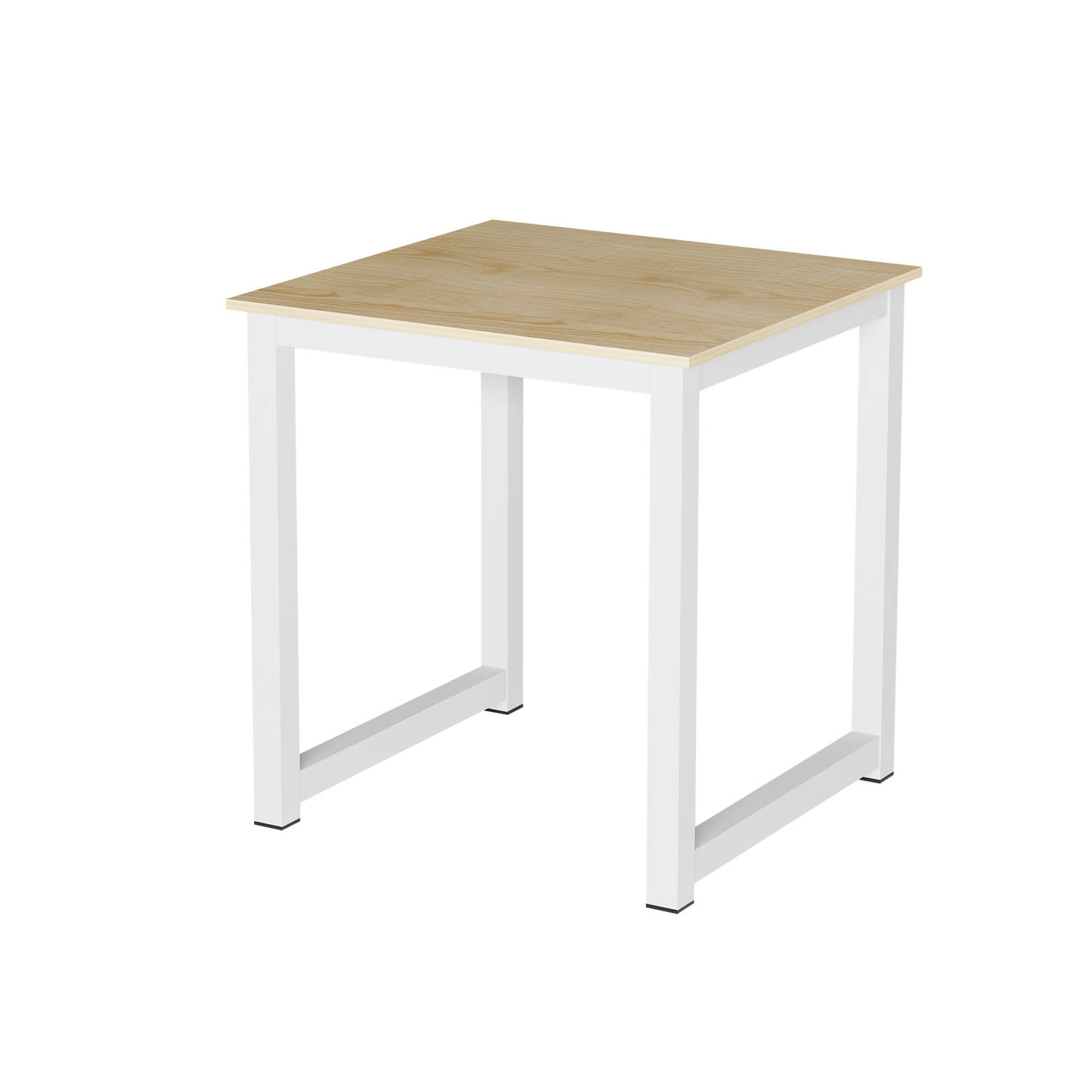 Keukentafel - Bureau Tafel - 75 Cm X 75 Cm - Wit Bruin