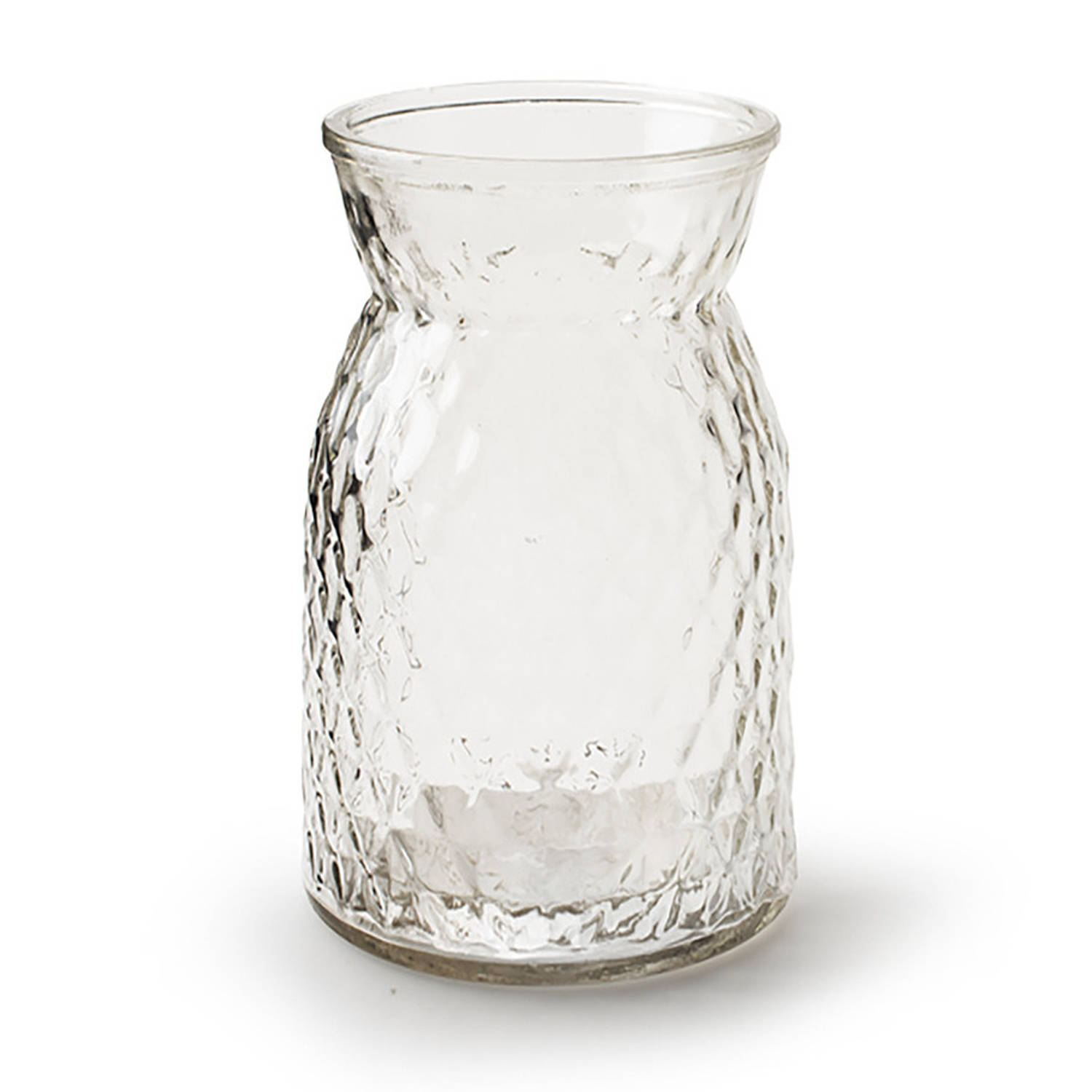 Bloemenvaas - Helder Bewerkt/transparant Glas - H25 X D13.5 Cm - Vazen