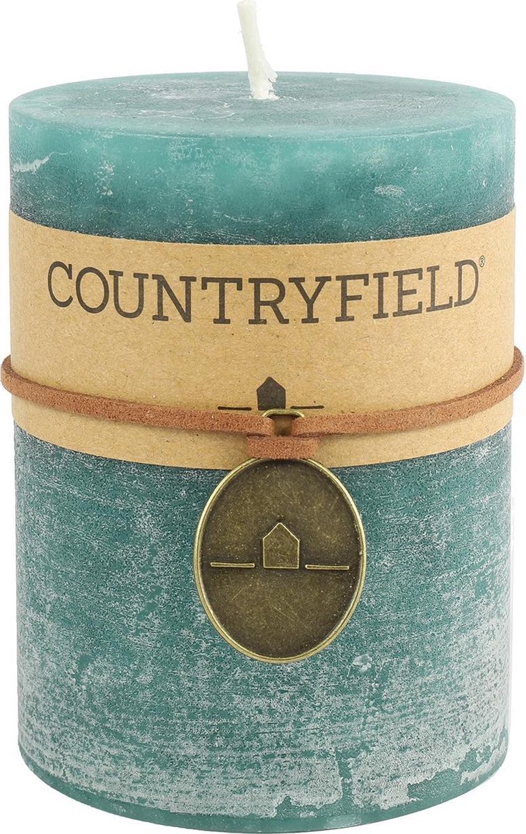 Countryfield Kaars Effen Rond Tonnie S Petrol - Blauw