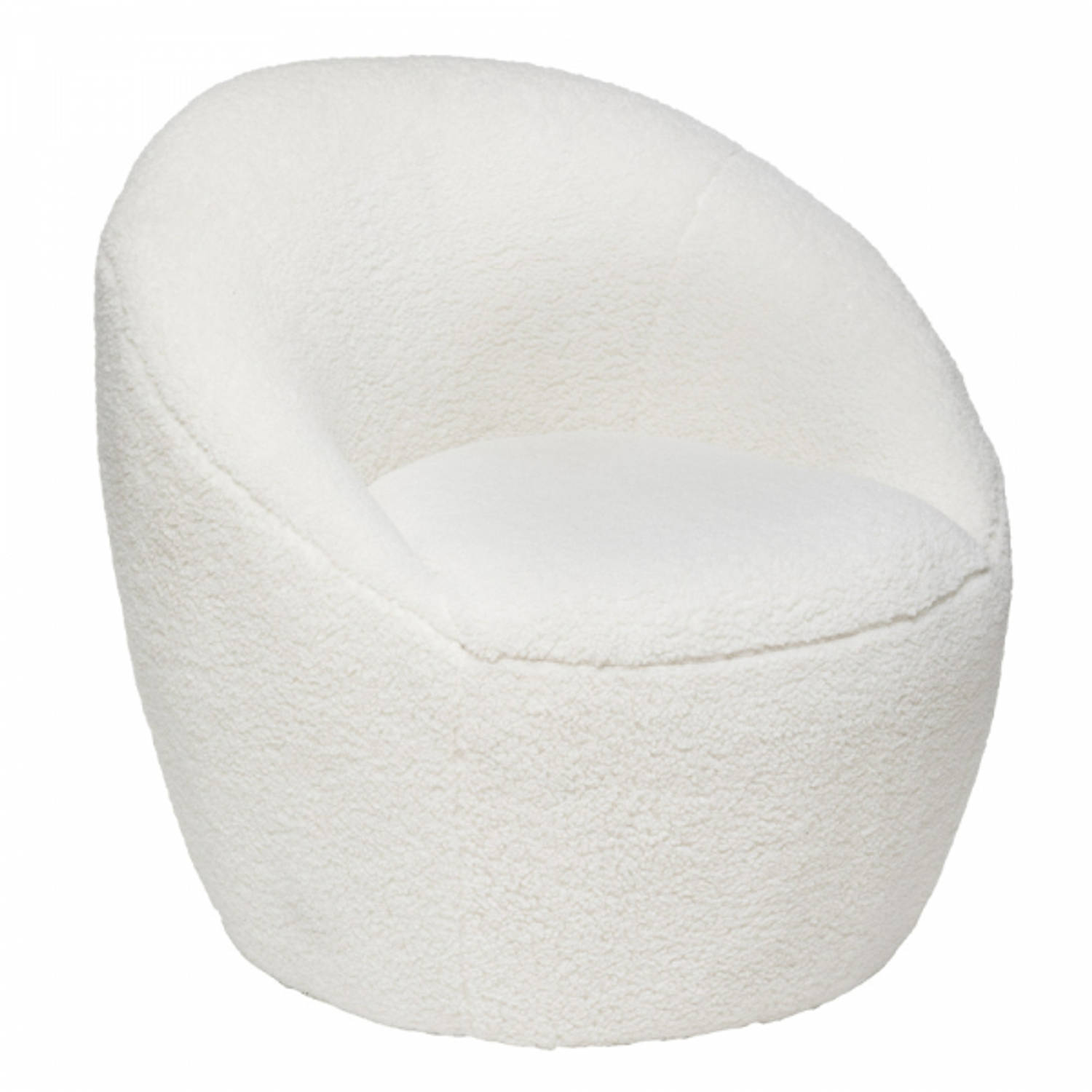 Casa Di Elturo Fauteuil Cocoon Teddy Beige Wit