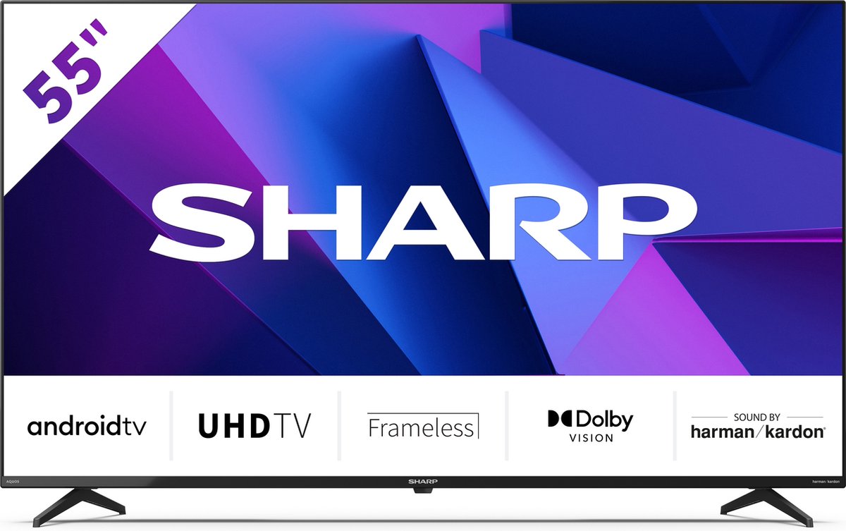 Sharp Aquos 55fn2ea - 55inch - 4k Ultra-hd - Android Smart-tv - Zwart