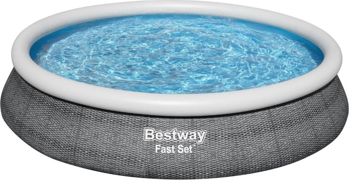 Bestway - Fast Set - Opblaasbaar Zwembad Inclusief Filterpomp - 457x84 Cm - Rond