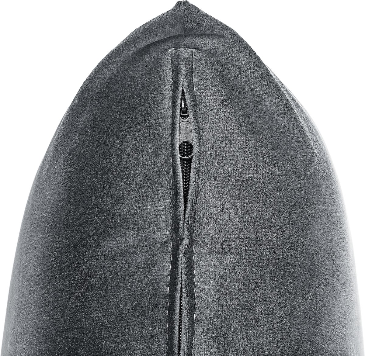 Beliani Gueret - Chaise Longue--fluweel - Grijs