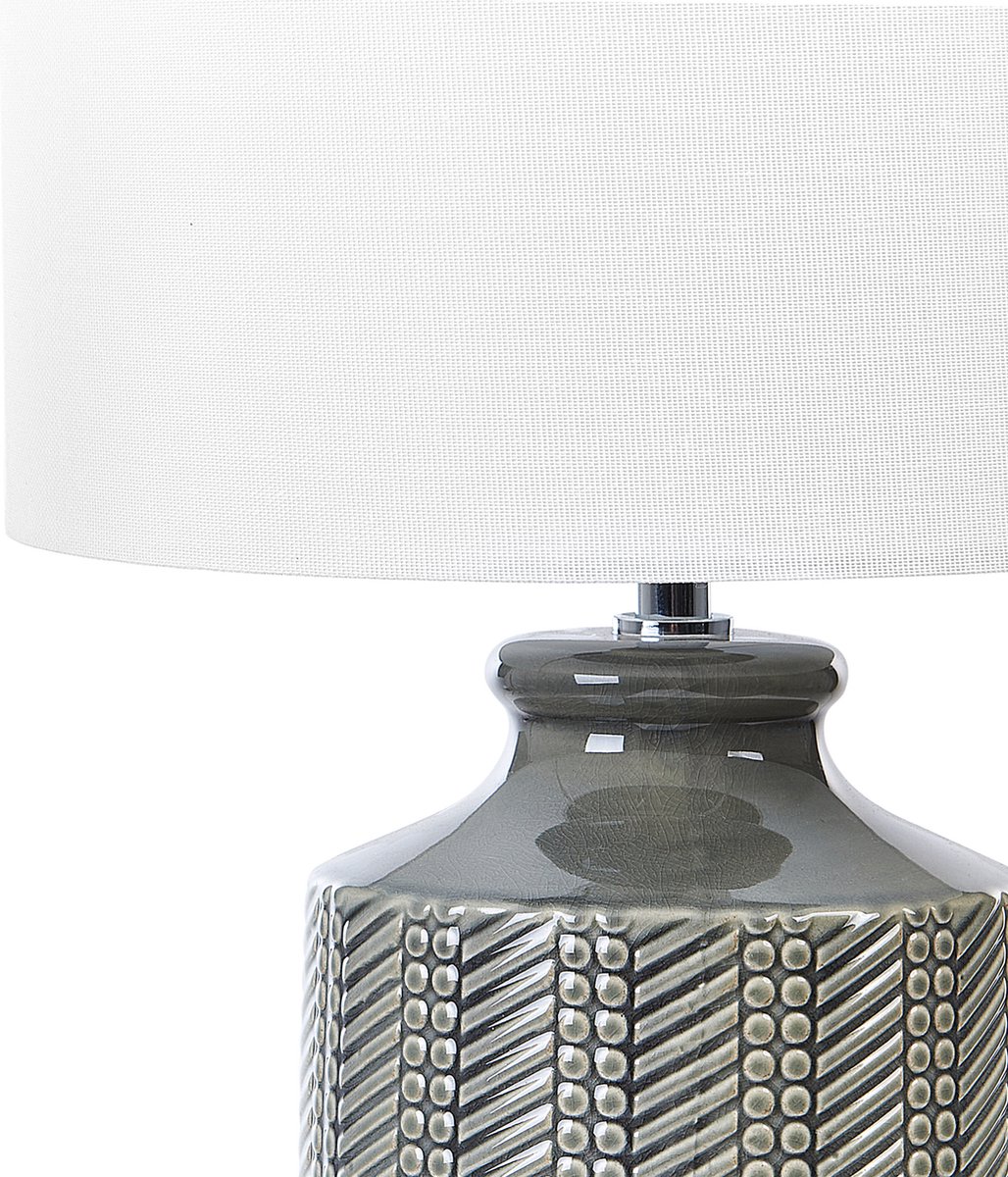 Beliani Esperance - Tafellamp--keramiek - Grijs