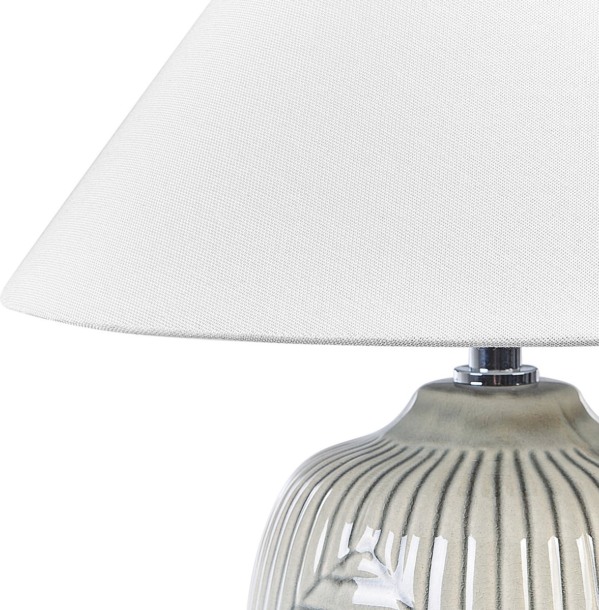 Beliani Canelles - Tafellamp--keramiek - Grijs