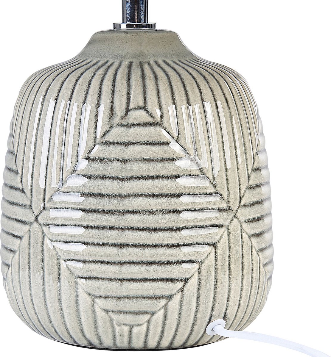 Beliani Canelles - Tafellamp--keramiek - Grijs