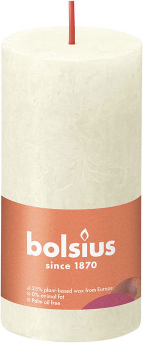 Bolsius Rustiek Shine Stompkaars 100/50 Soft Pearl - Geel