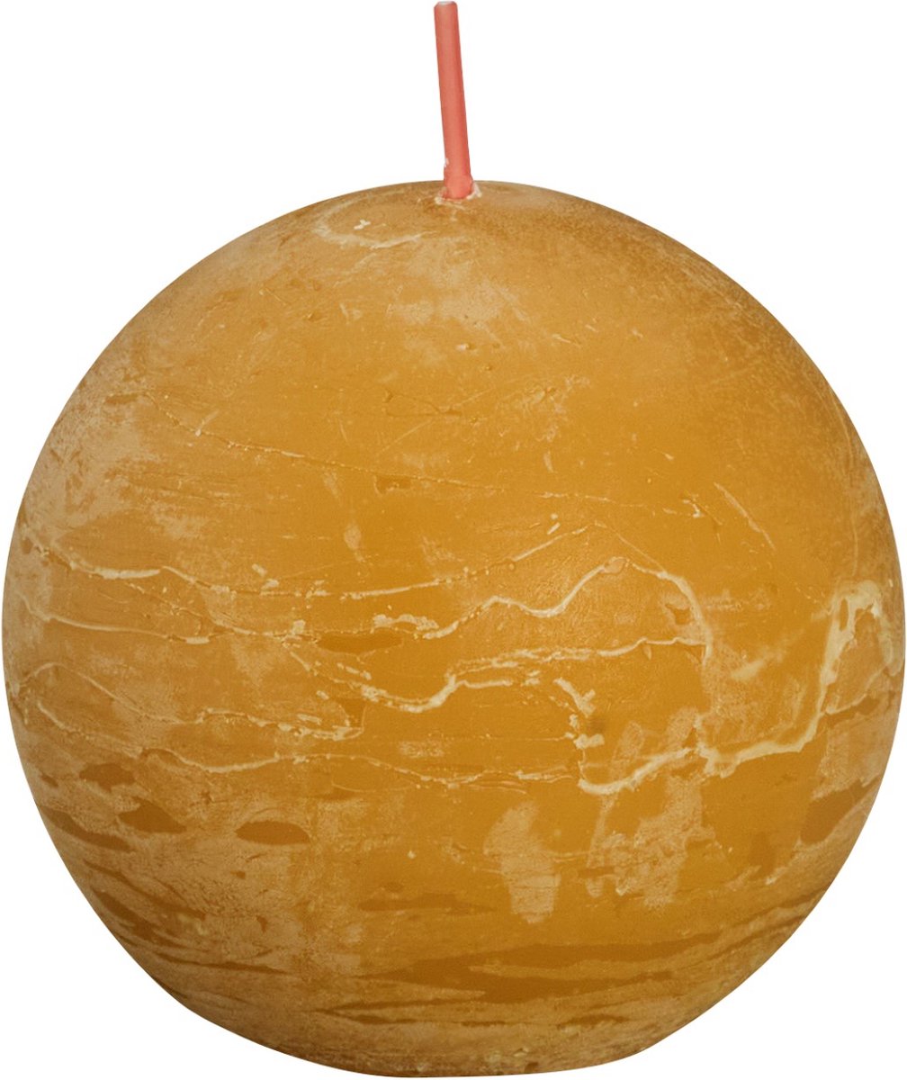 Bolsius Rustiek Shine Bolkaars Diameter76mm Honeycomb Yellow - Geel