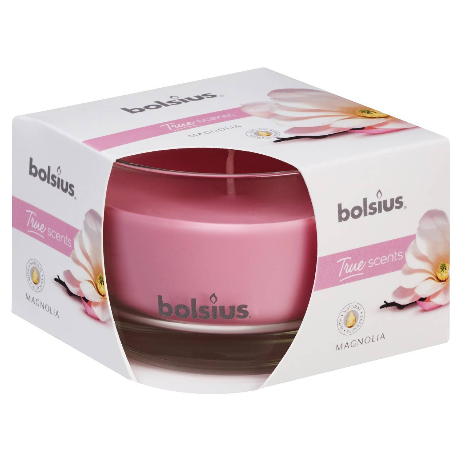 Bolsius 2 Stuks Geurglas 63/90 True Scents Magnolia