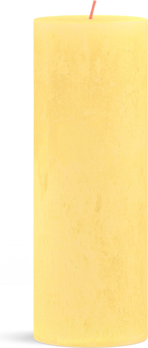 Bolsius Rustiek Stompkaars Shine 190/68 Sunny Yellow - Geel