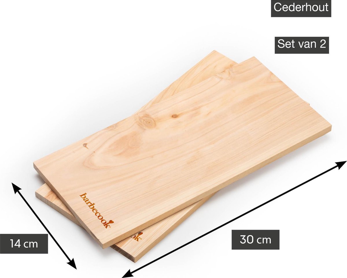Barbecook Set Van 2 Rookplanken Uit Cederhout