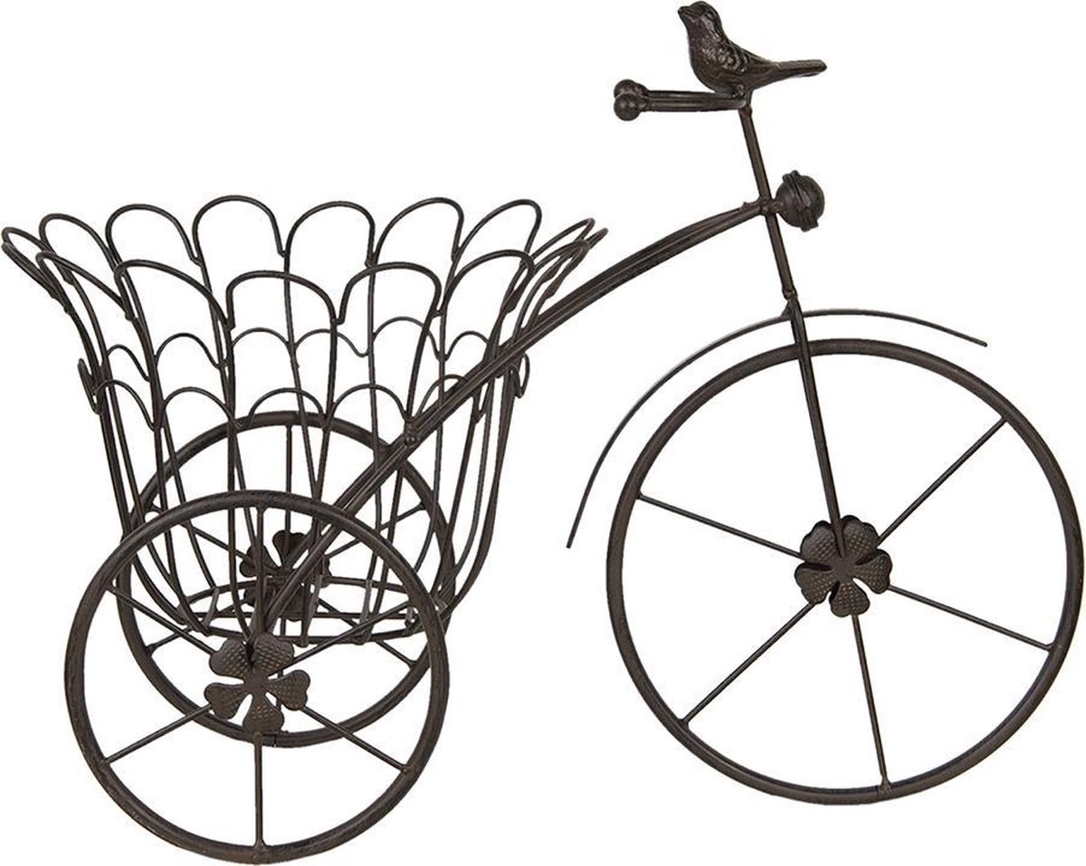 Clayre & Eef Planthouder Fiets 44x24x32 Cm Ijzer - Bruin