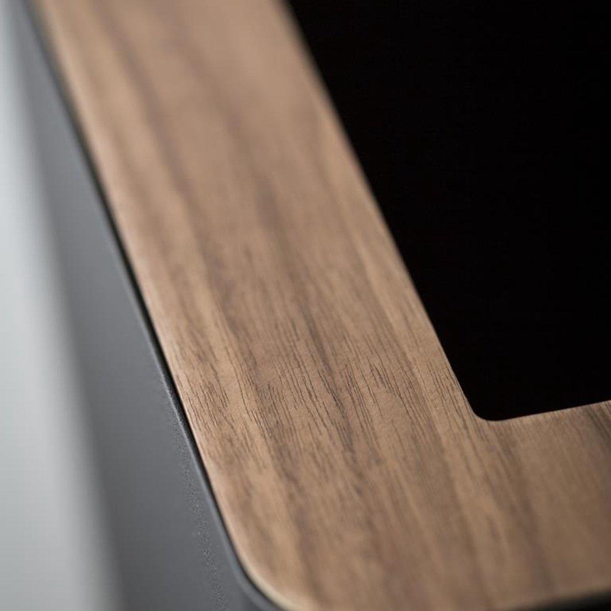 Yamazaki Trash Can Square - Rin - Brown - Zwart