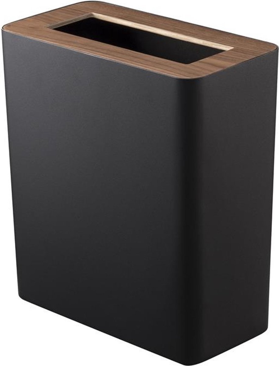 Yamazaki Trash Can Square - Rin - Brown - Zwart