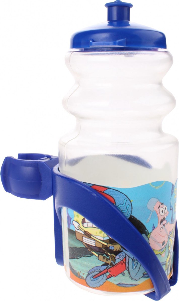 Widek Bidon Met Bidonhouder Spongebob 330 Ml Transparant/blauw