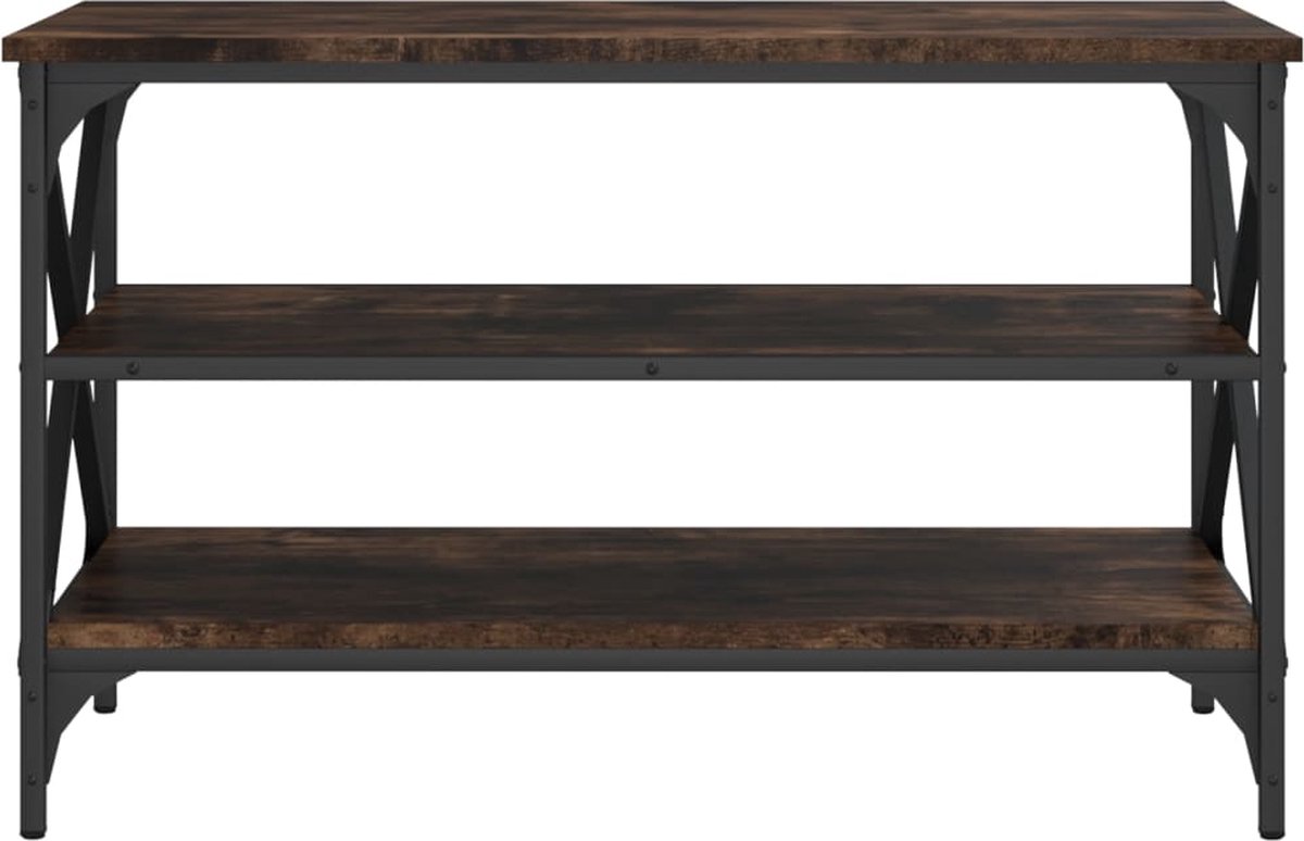 Vidaxl Tv-meubel 80x40x50 Cm Bewerkt Hout Gerookt Eikenkleurig - Bruin