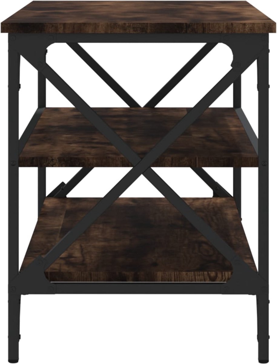 Vidaxl Tv-meubel 80x40x50 Cm Bewerkt Hout Gerookt Eikenkleurig - Bruin