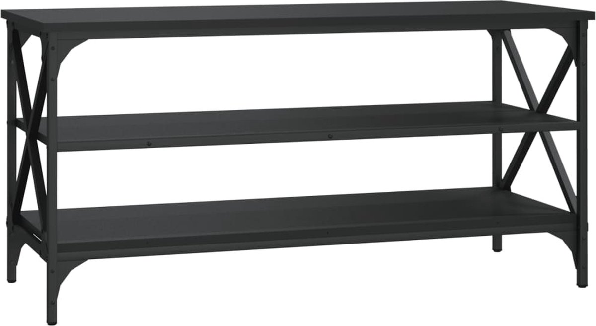 Vidaxl Tv-meubel 100x40x50 Cm Bewerkt Hout - Negro