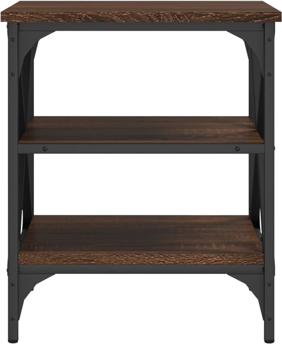 Vidaxl Bijzettafels 2 St 40x42x50 Cm Bewerkt Houteikenkleurig - Bruin