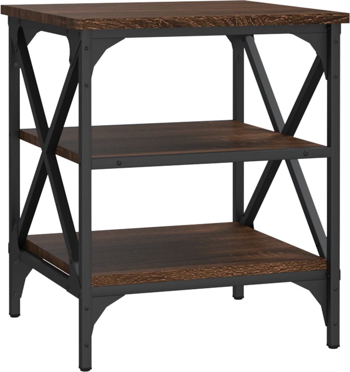 Vidaxl Bijzettafels 2 St 40x42x50 Cm Bewerkt Houteikenkleurig - Bruin