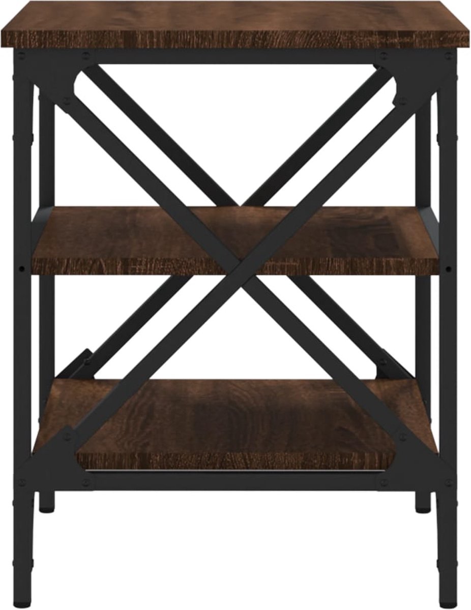 Vidaxl Bijzettafels 2 St 40x42x50 Cm Bewerkt Houteikenkleurig - Bruin