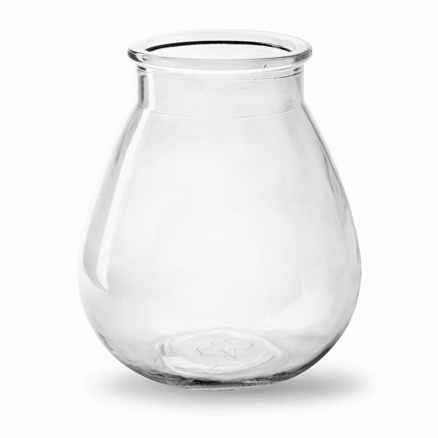 Bloemenvaas Druppel Vorm Type - Helder/transparant Glas - H17 X D14 Cm - Vazen