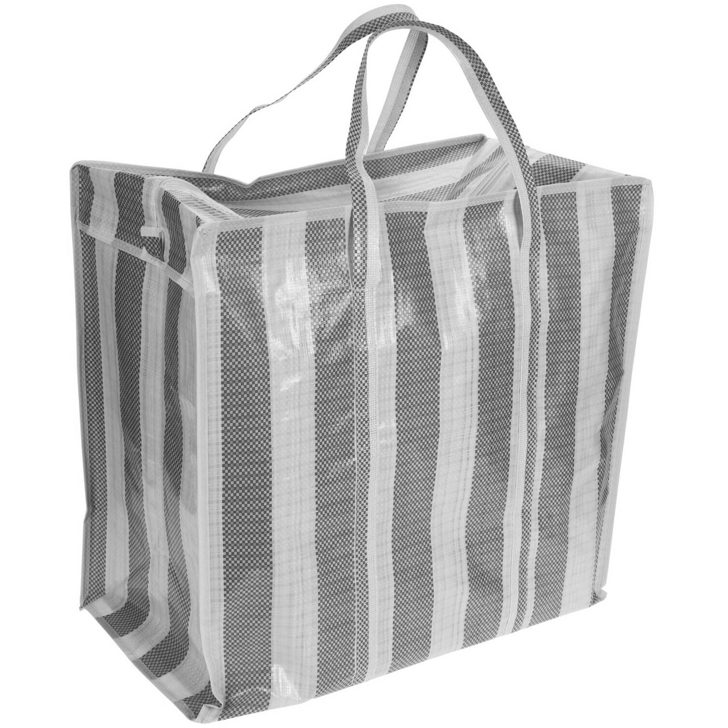 Bell Dekens En Kussens Opbergtas Wit/grijs 55 X 55 X 30 Cm - Shoppers - Blauw