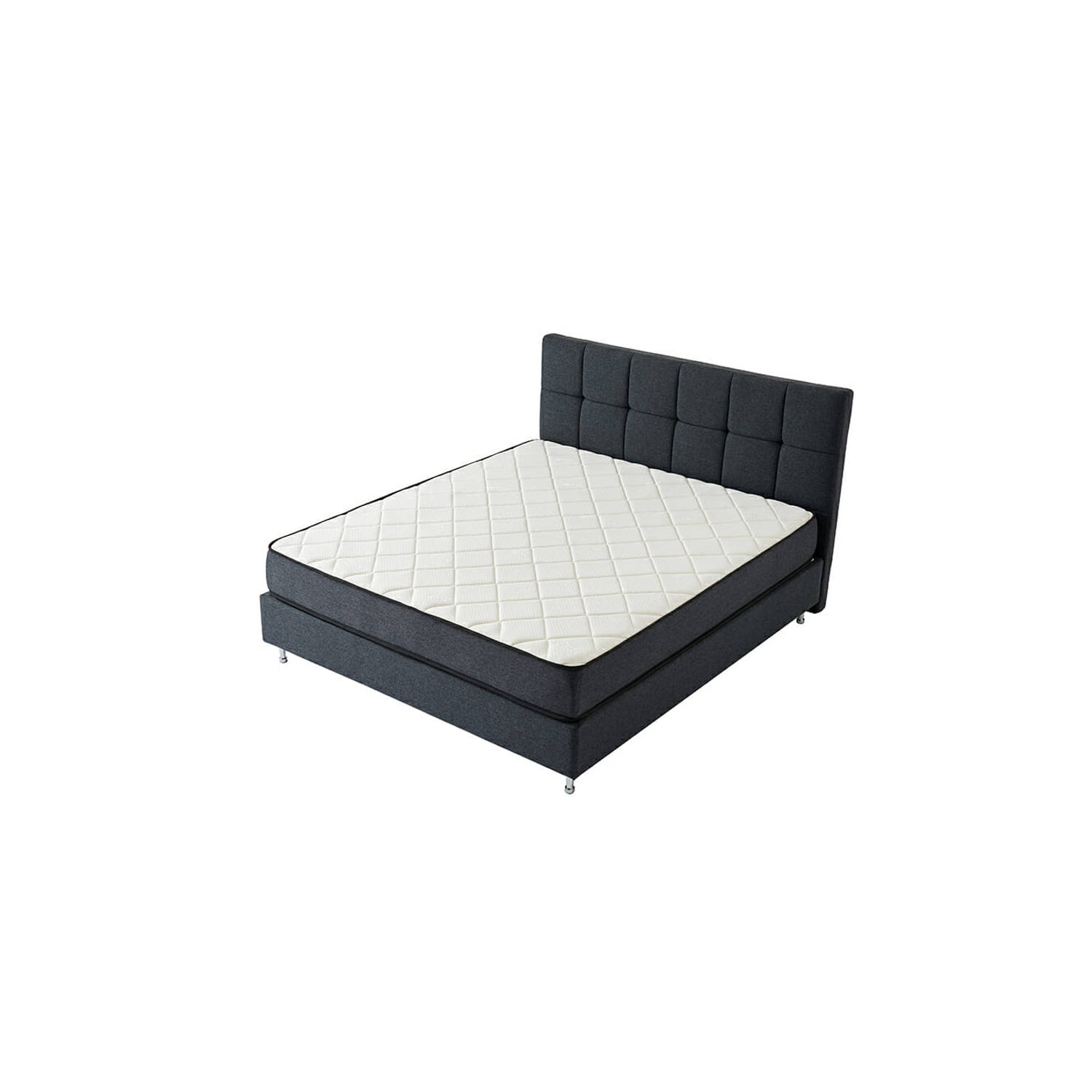 Larson - Boxspring Bergen - Donker - 80x200 - Grijs