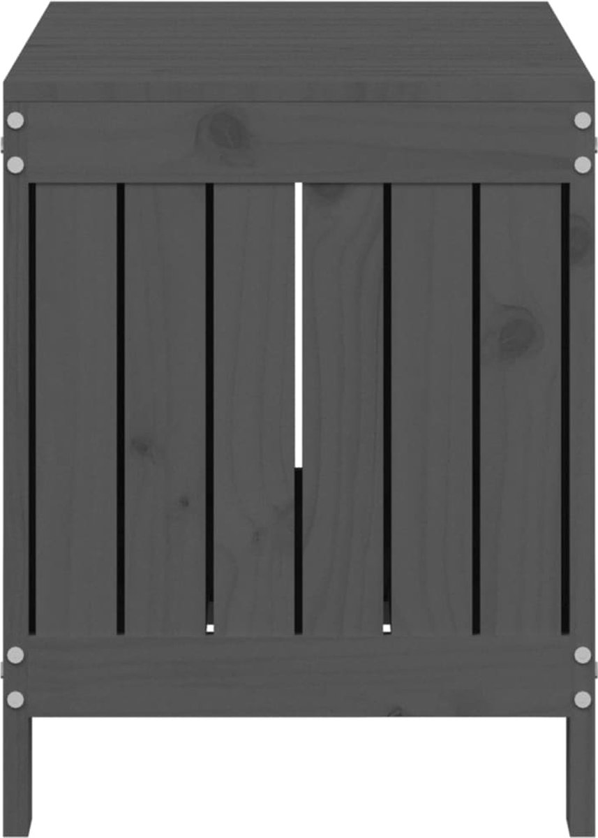 Vidaxl Tuinbox 76x42,5x54 Cm Massief Grenenhout - Grijs