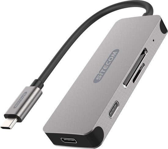Sitecom CN-406 USB-C Hub & kaartlezer