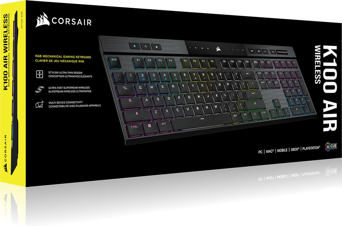 Corsair K100 AIR RGB Ultra-Thin Mechanical Gaming Keyboard