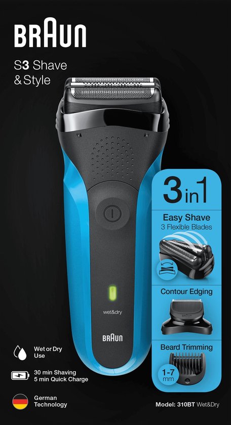 Braun Series 3 Shave&Style 310BT Wet&Dry Scheerapparaat