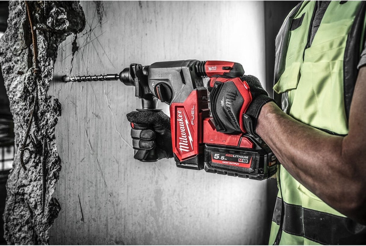 Milwaukee M18 ONEFH-0 | SDS-plus boorhamer body | 18V | Li-ion Accu | One-key | 4-standen