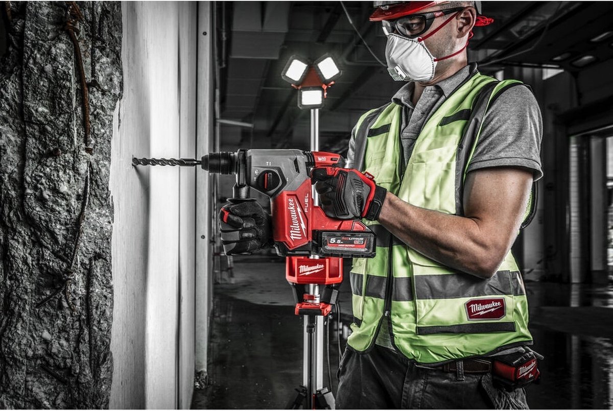 Milwaukee M18 ONEFH-0 | SDS-plus boorhamer body | 18V | Li-ion Accu | One-key | 4-standen