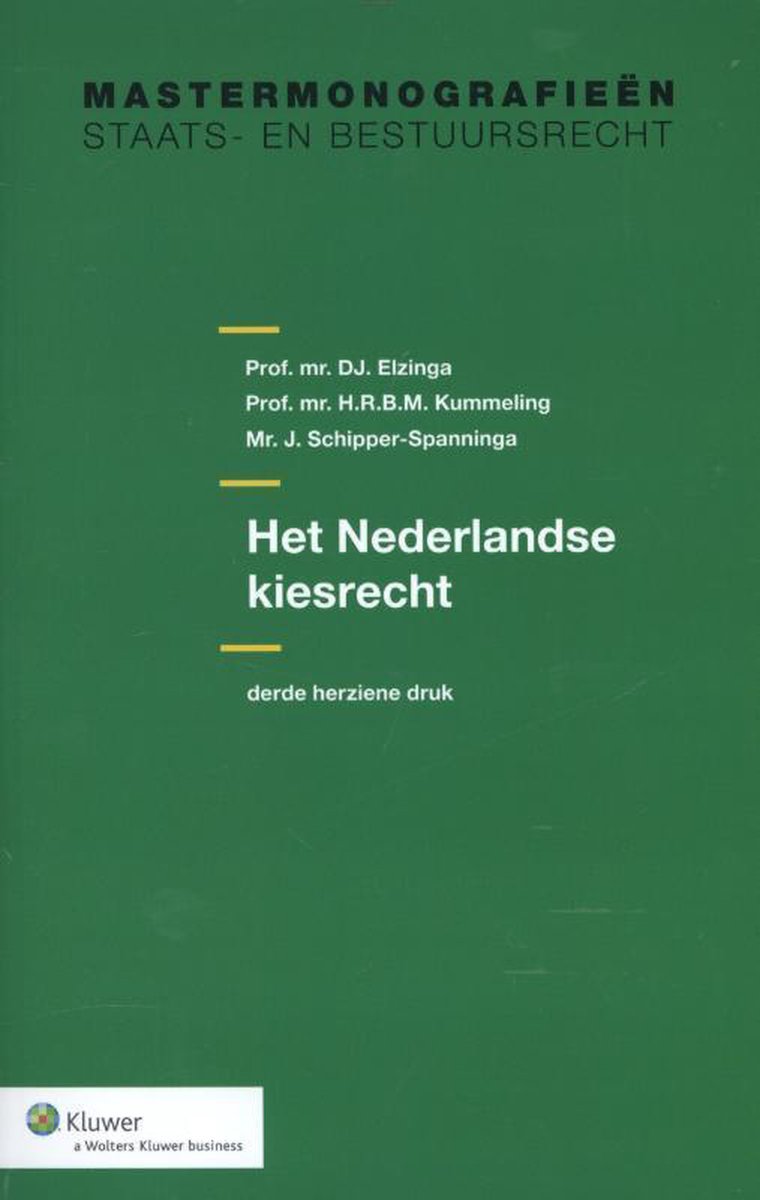 Kluwer Het Nederlandse kiesrecht