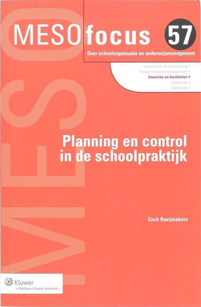 Wolters Kluwer Nederland B.V. Planning en control in de schoolpraktijk