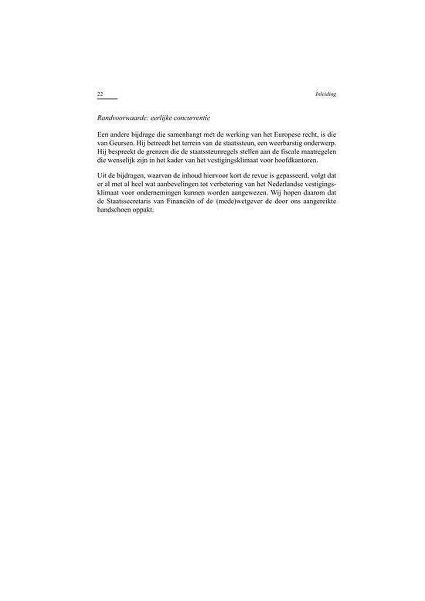 Wolters Kluwer Nederland B.V. Aanbevelingen ter verbetering vh vestigingsklimaat voor ondernemingen