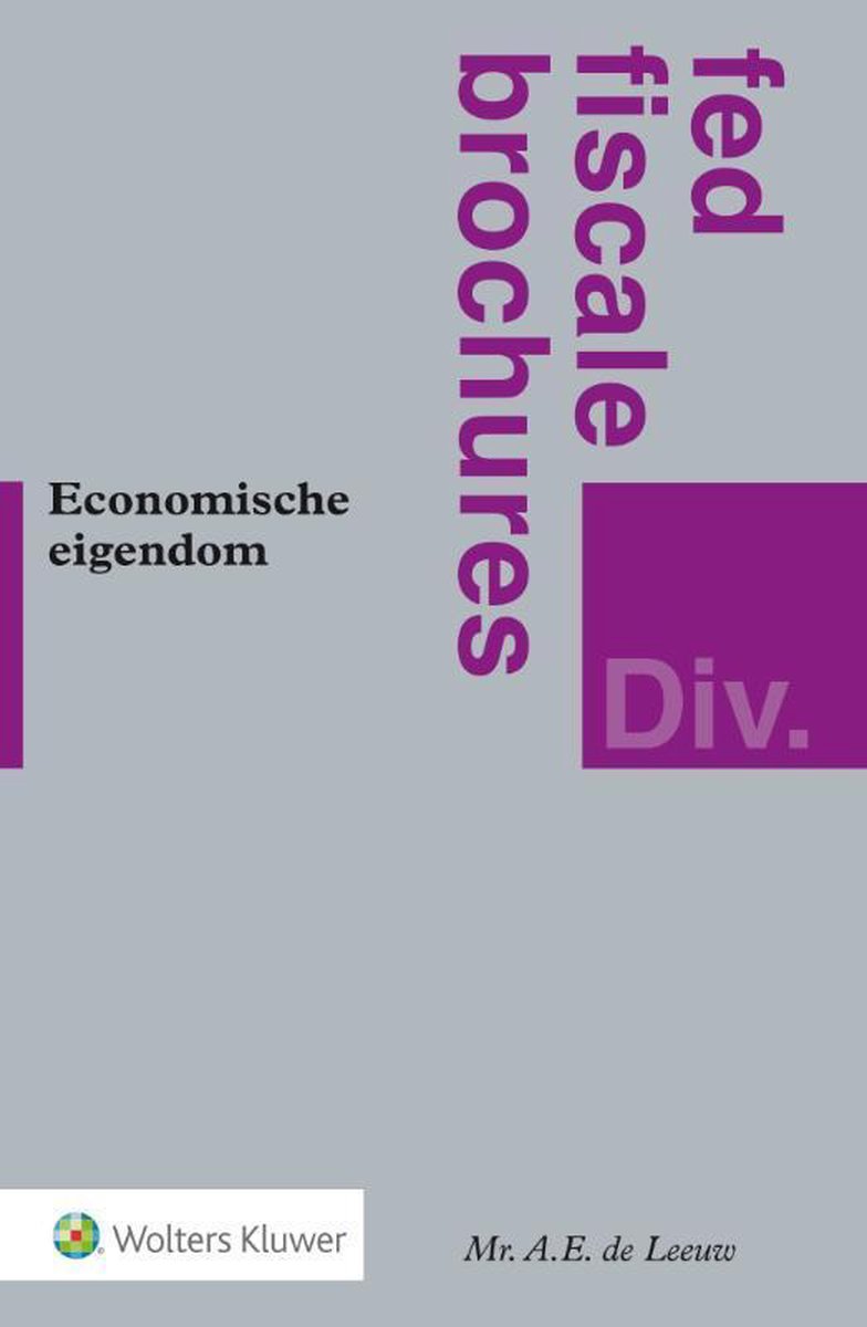 Wolters Kluwer Nederland B.V. Economische eigendom