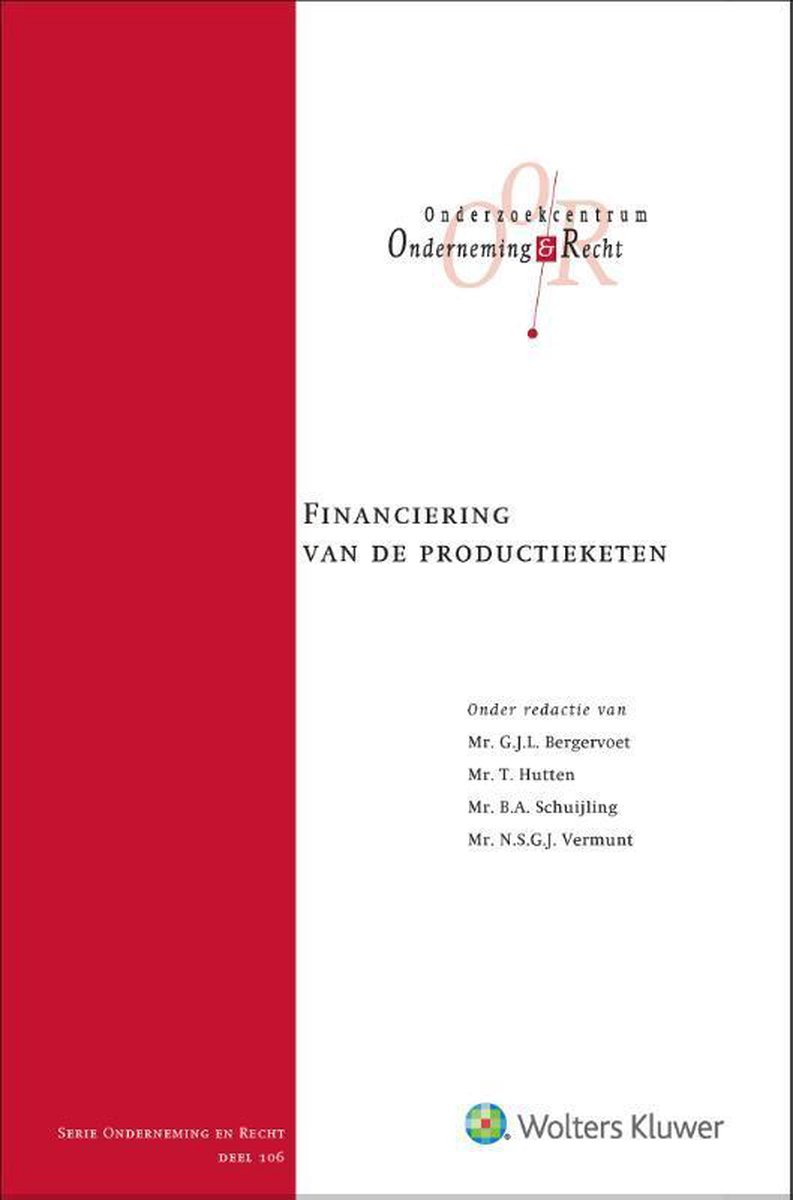 Wolters Kluwer Nederland B.V. Financiering van de productieketen