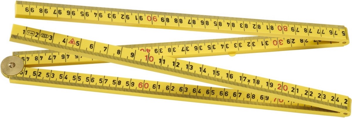 Hultafors Duimstok G 59 1m geel - 4-delig - HU200904