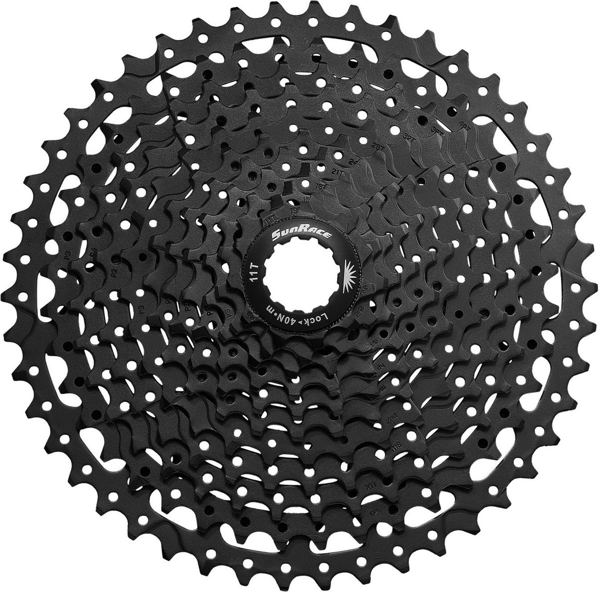 SunRace cassette Csms8 11S 11-46T - Zwart