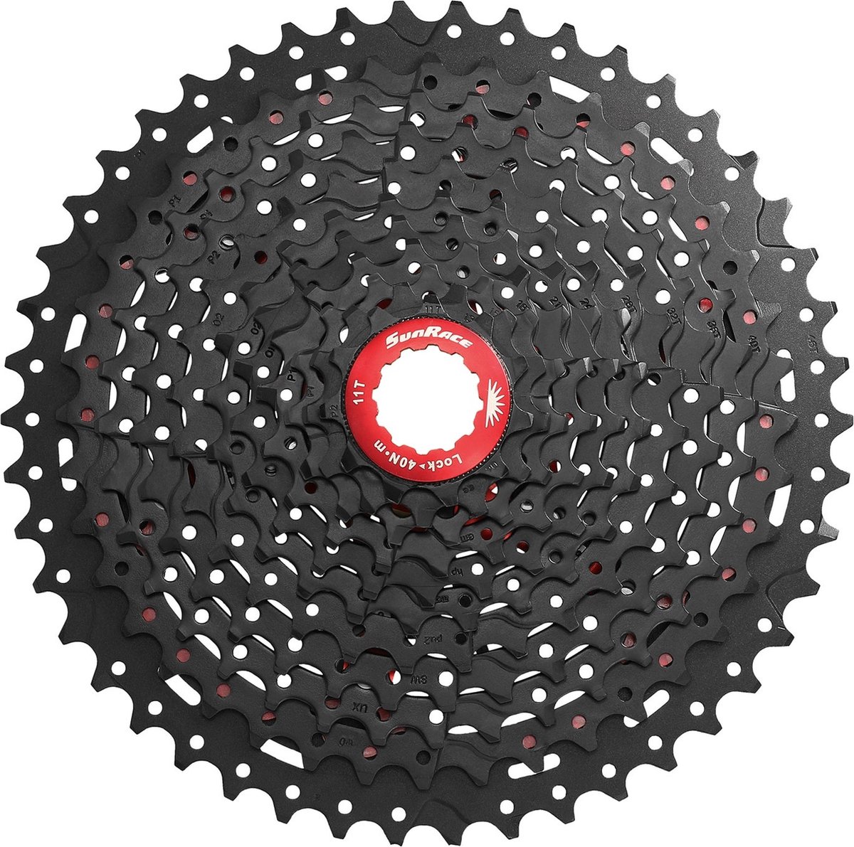 SunRace cassette 11SP Csmx8 11-46T - Zwart