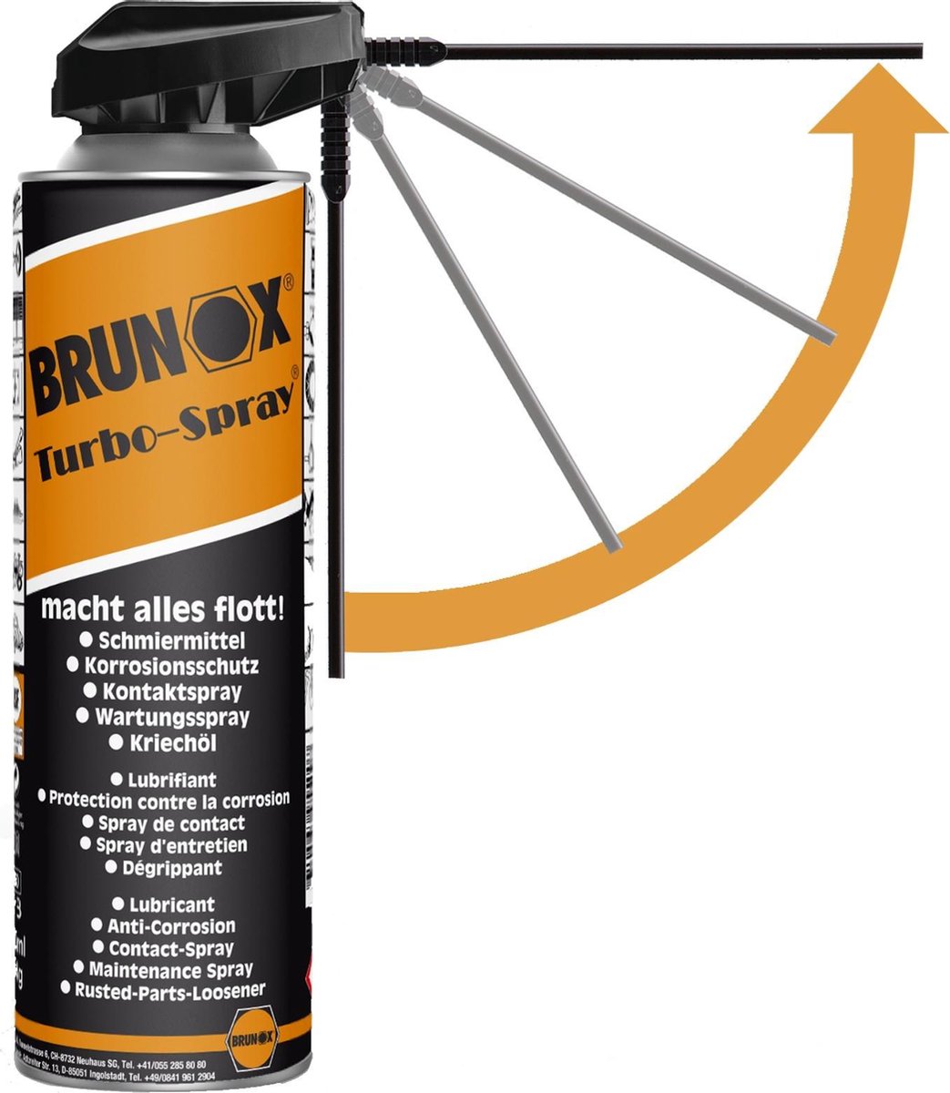 Brunox Turbo-Spray Original 500 ml - Zwart