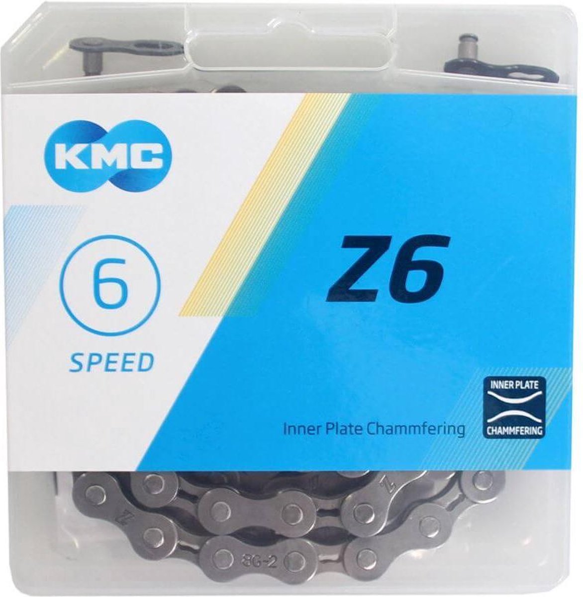 KMC ketting Z6 1/2 x 3/32 inch 114S 5/6 speed staal zilver - Silver