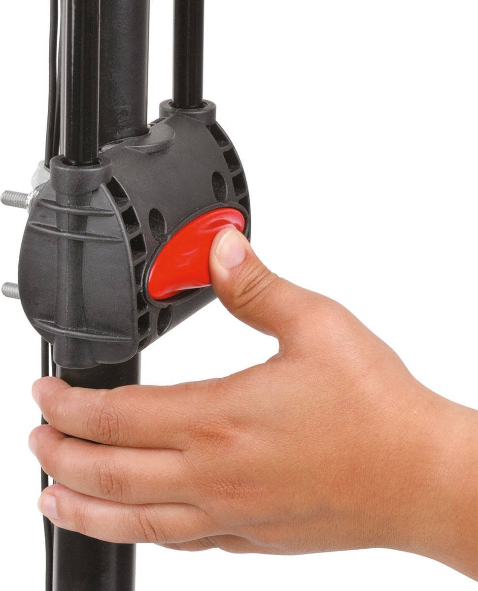 Polisport adapter achterzitje 10 cm framebevestiging - Zwart